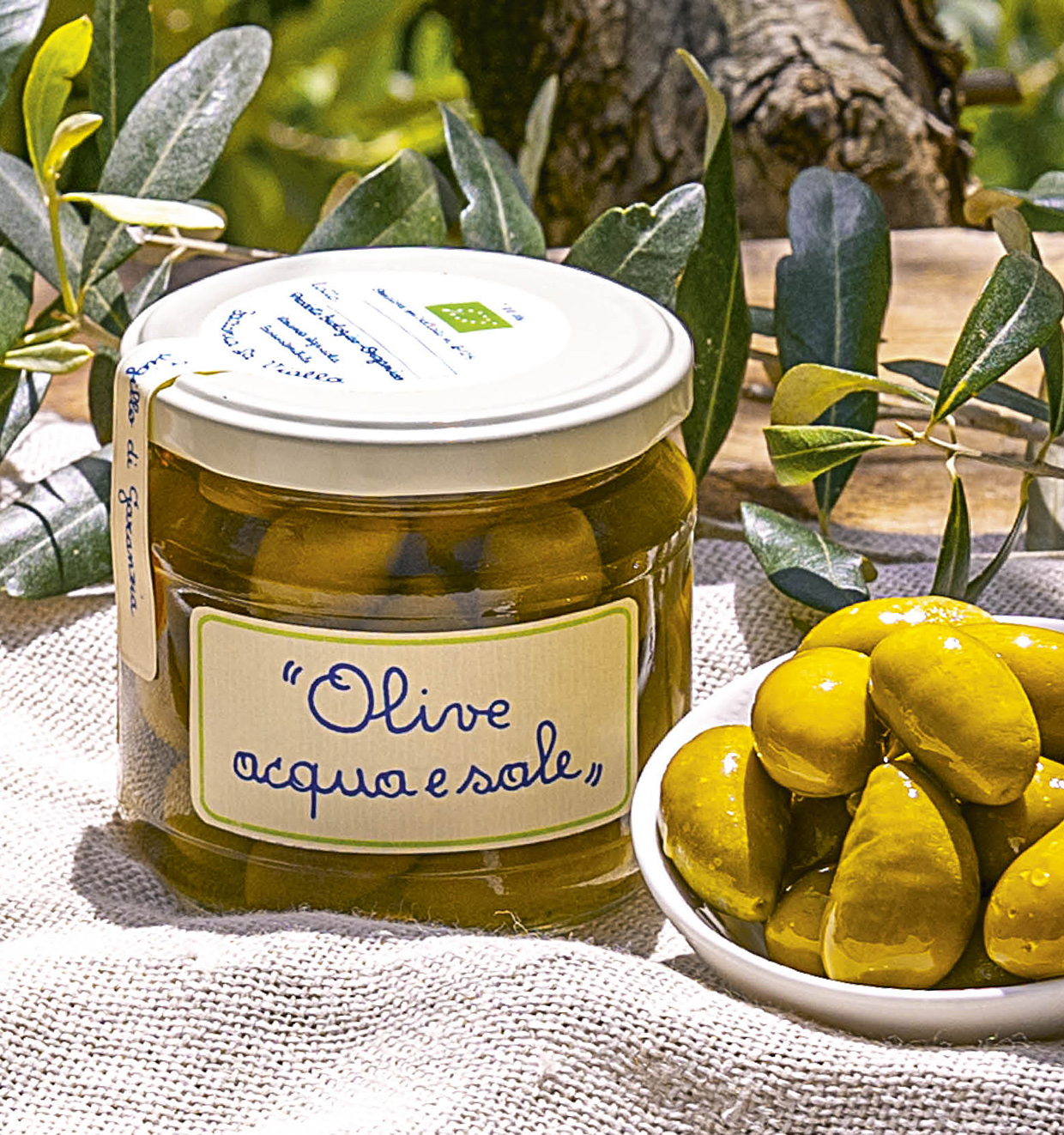 Groene olijven naturel ingelegd