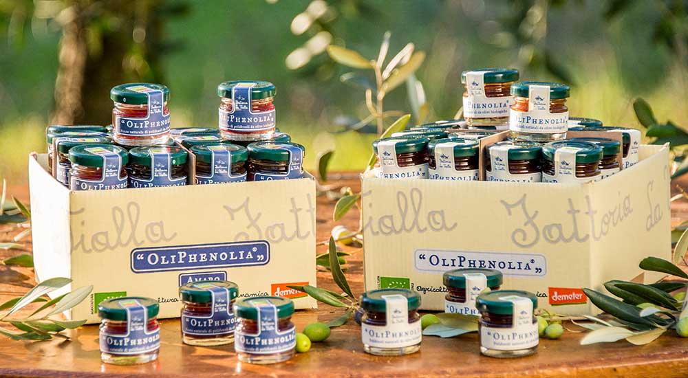 Die beiden Varianten von OliPhenolia, ''bitter'' und mit Traubensaft